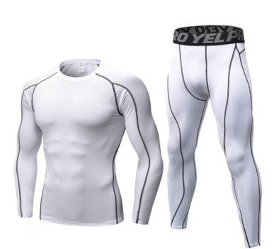 Men's Fitness Running Compression Training Suit Tights Long-sleeved Shirt Pants Leggings Sports Suit Fitness Sportswear