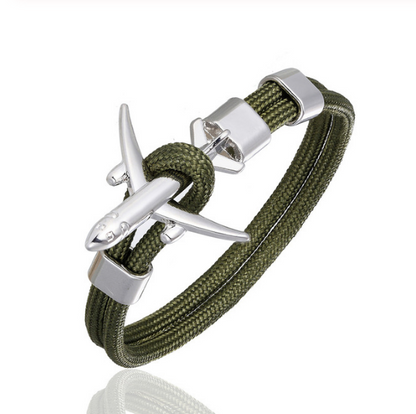 Charm Men's plane Anchor Bracelet